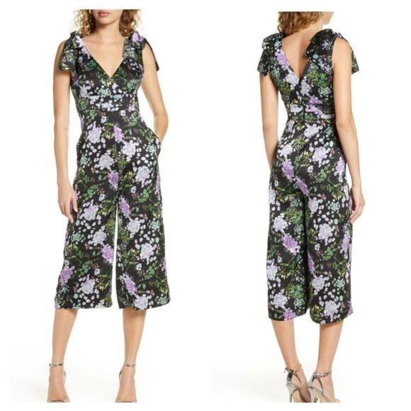 Foxiedox Black Floral Jumpsuit - Picture 1 of 10